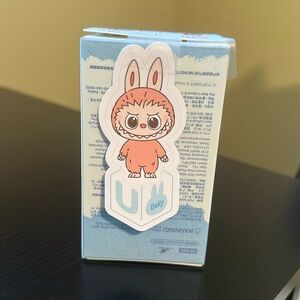 POP MART Labubu V4 The Monsters Pin For Love Alphabet Plush Pendant - Letter U